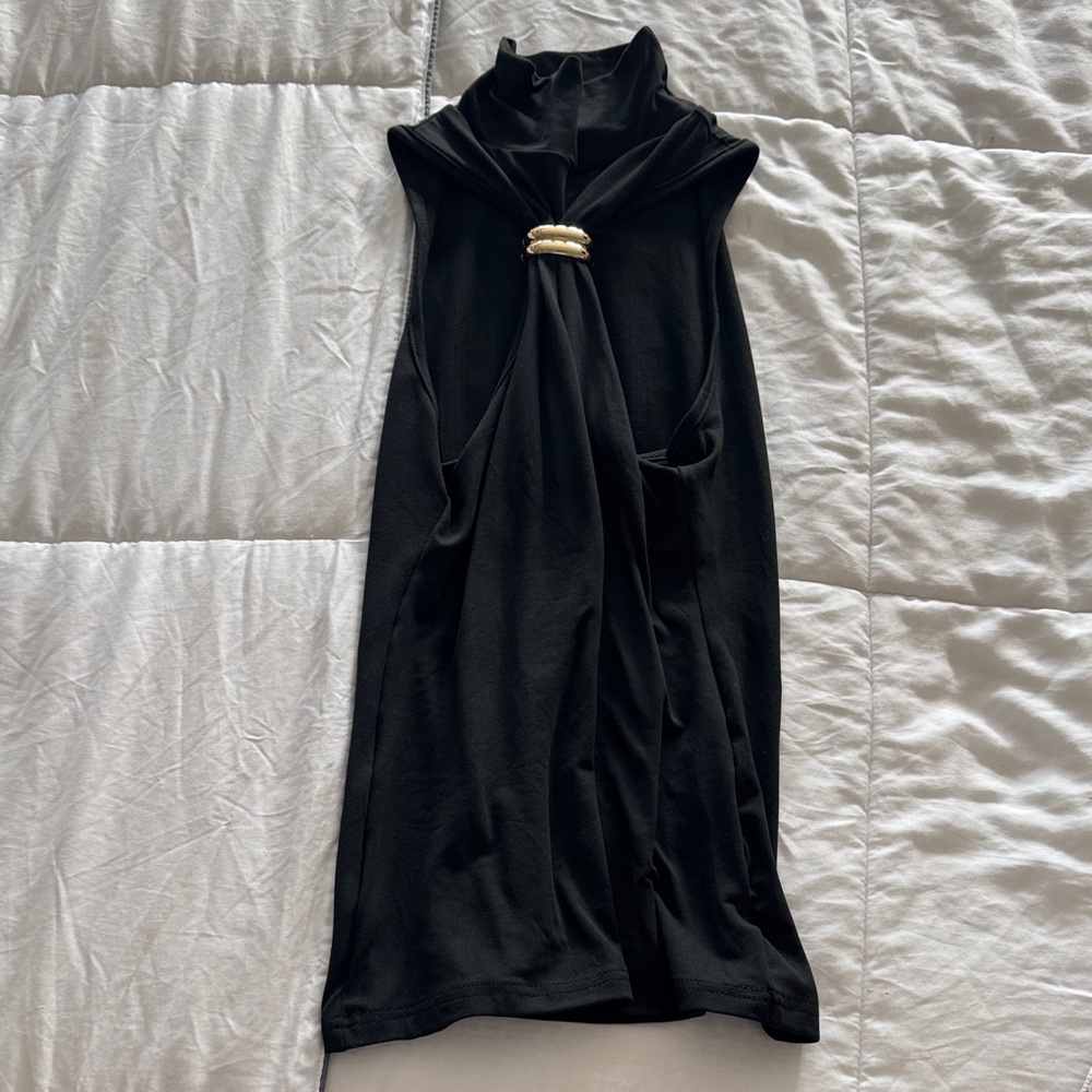 Black high neck top